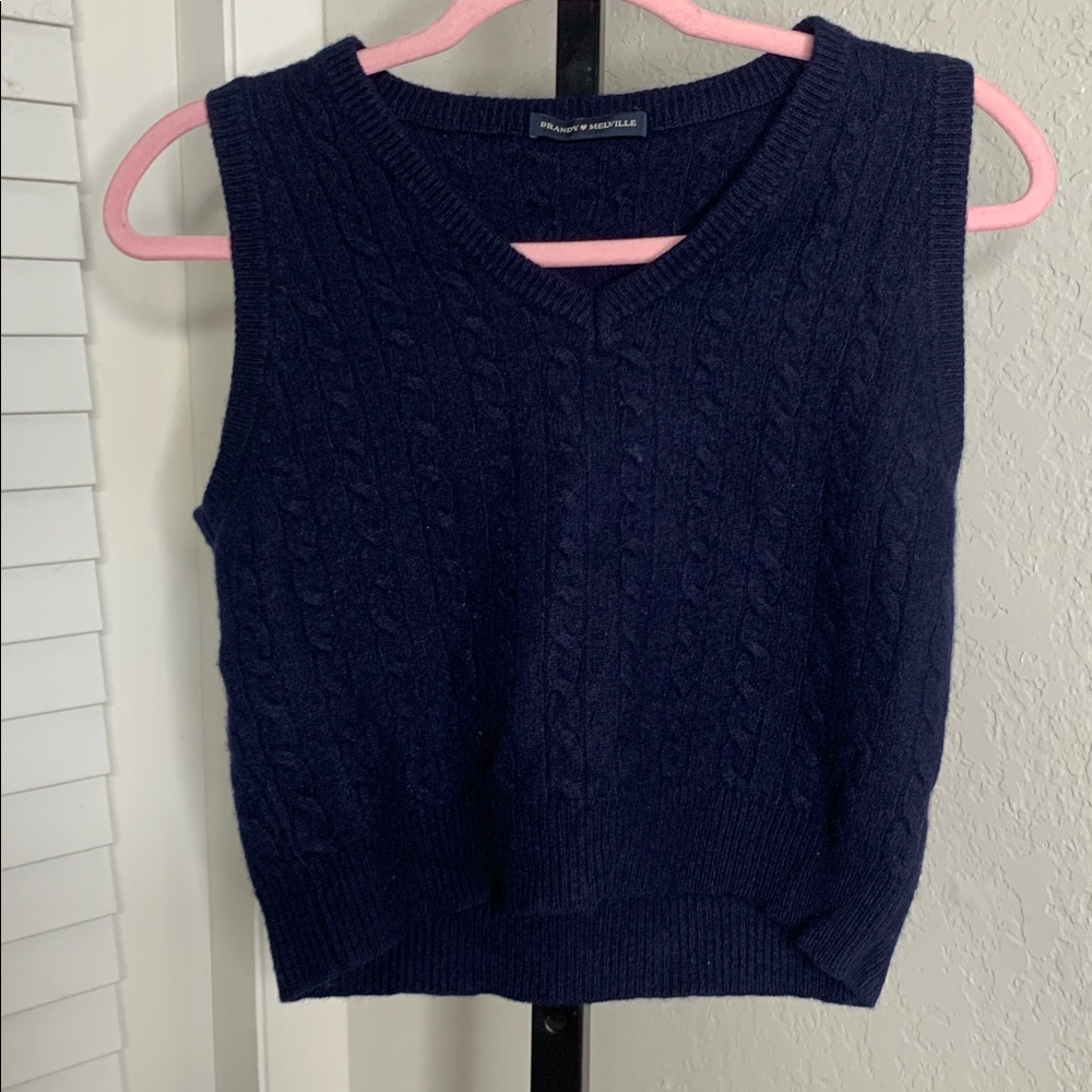 Brandy melville wool cashmere blend sweater vest small - Picture 5 of 6